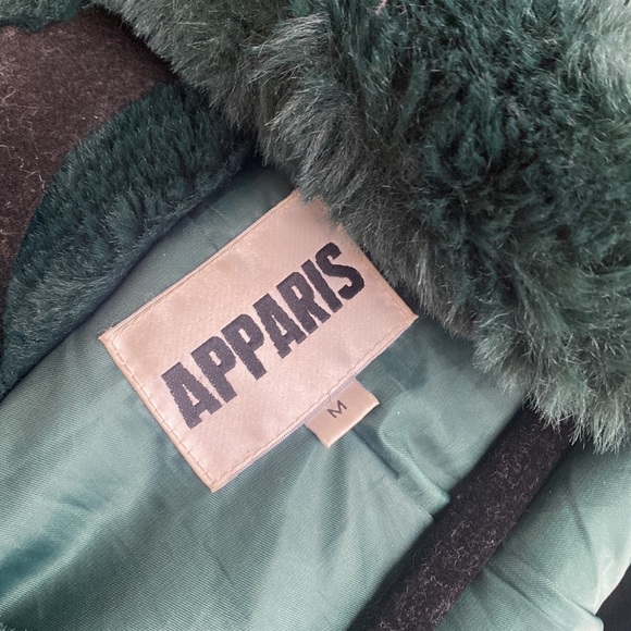 APPARIS - julie coat - faux fur - emerald green - Picture 8 of 12